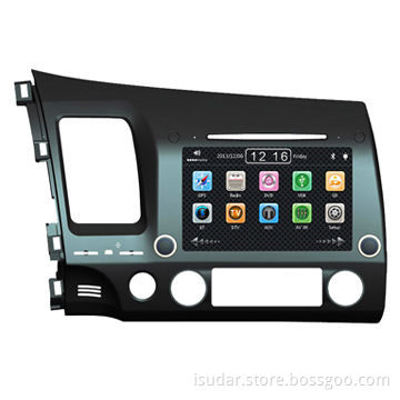 In-dash car DVD player for Honda Civic 2006-2011, with CD/MP3/DVD/USB and 8-inch TFT monitor